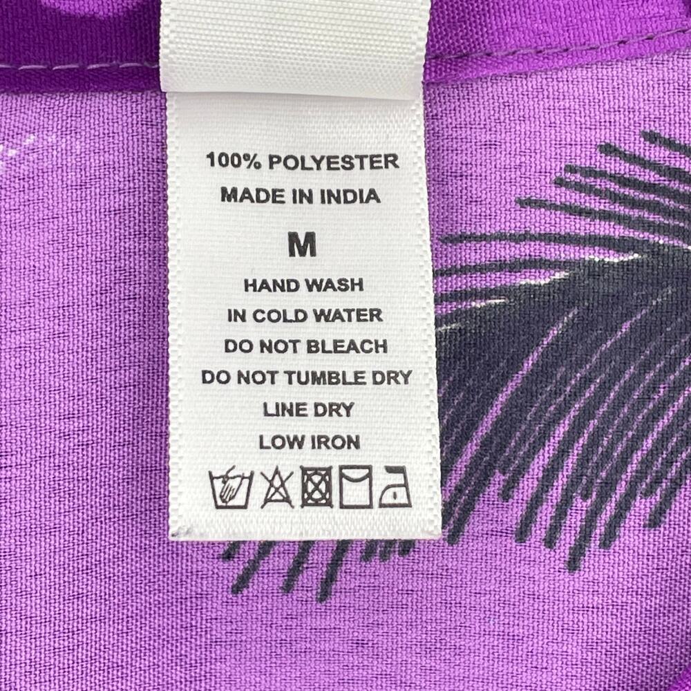 India Boutique Men's Hawaiian Button Down Shirt Short Sleeves, Sz M Beach *READ* - Picture 4 of 9
